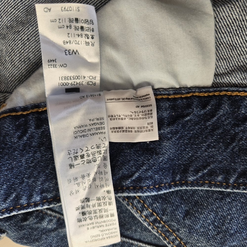 Levi's Women Blue Jean High Rise Mom Shorts 33 EUC - Picture 8 of 8